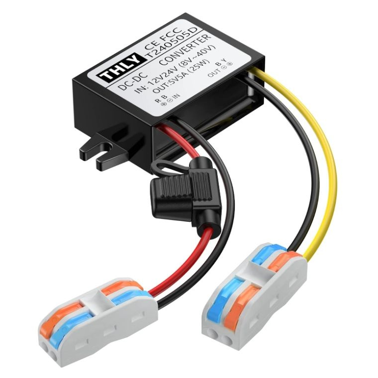 Aвтомобильный понижающий Трансформатор DC 12В 24B до 5В 5A 25W ...