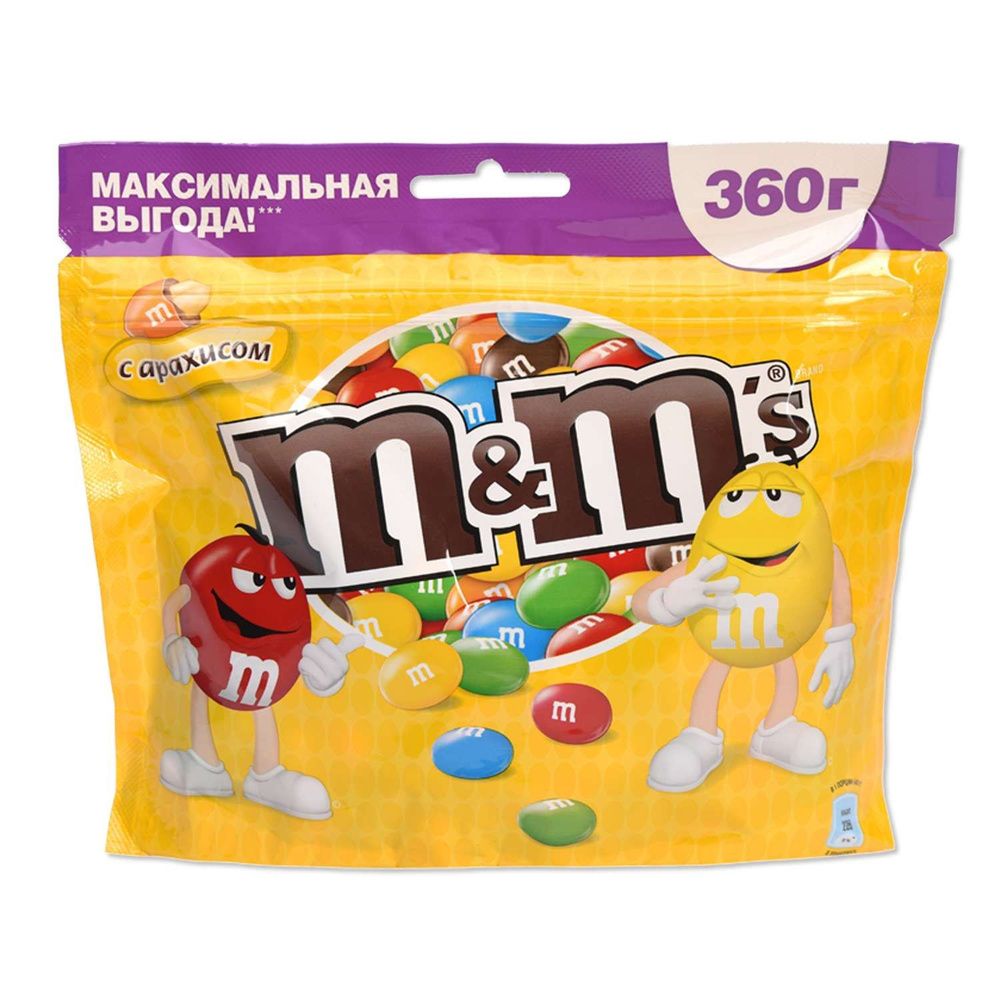 Конфеты драже 14 шт по 360 г с Арахисом M&M's - купить с доставкой по ...