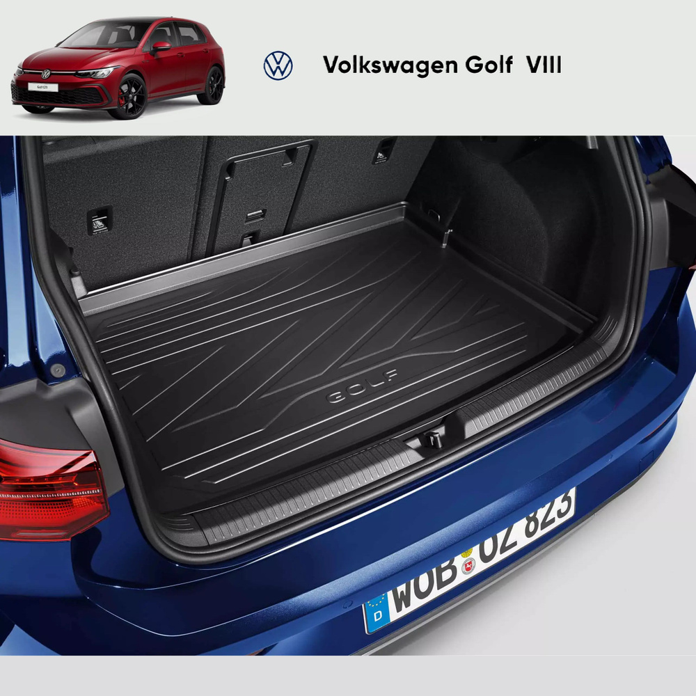 Коврик багажника Volkswagen Golf 8 (5H) с 2020 г. оригинальный #1