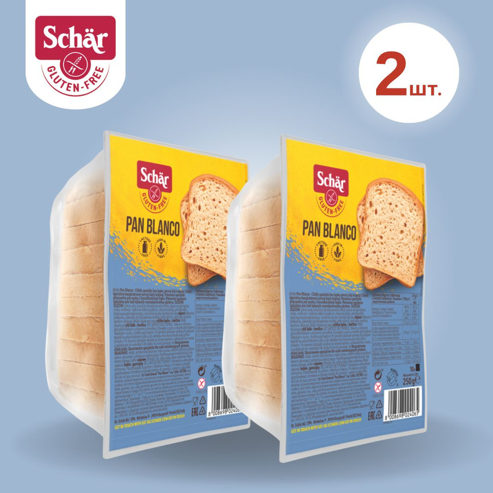 Белый хлеб без глютена Pan Blanco т.м. Dr Schar, 250 г, 2 шт. #1
