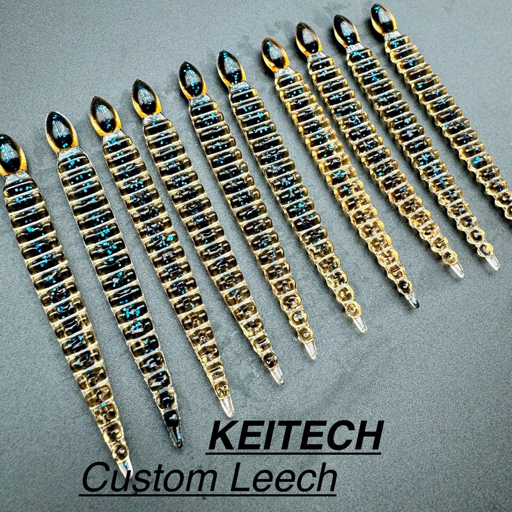 Силиконовая приманка KEITECH Custom Leech 8 см (упаковка - 10 шт) на окунь, щуку, судак  #1