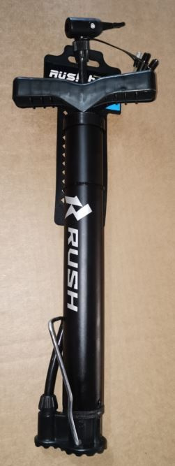 Насос ручной стальной велосипедный 35x300мм RUSH HOUR. Шланг велонасоса ...