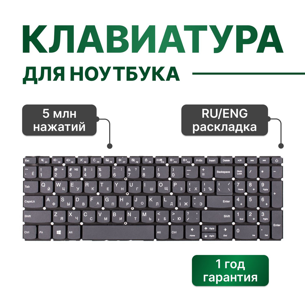 Клавиатура для Lenovo IdeaPad 330-15IKB, 320-15IKB, S145-15IWL, 320-15IAP,  330-15AST, 320-15ISK, 330-15ARR и др - купить с доставкой по выгодным ценам  в интернет-магазине OZON (1139184402)