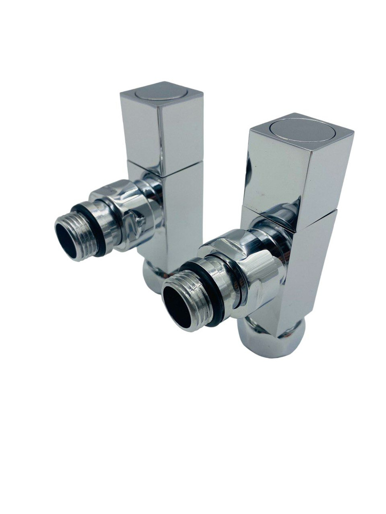 Вентиль для полотенцесушителя угловой 1/2''НАР х 3/4''ВН квадрат, хром ...