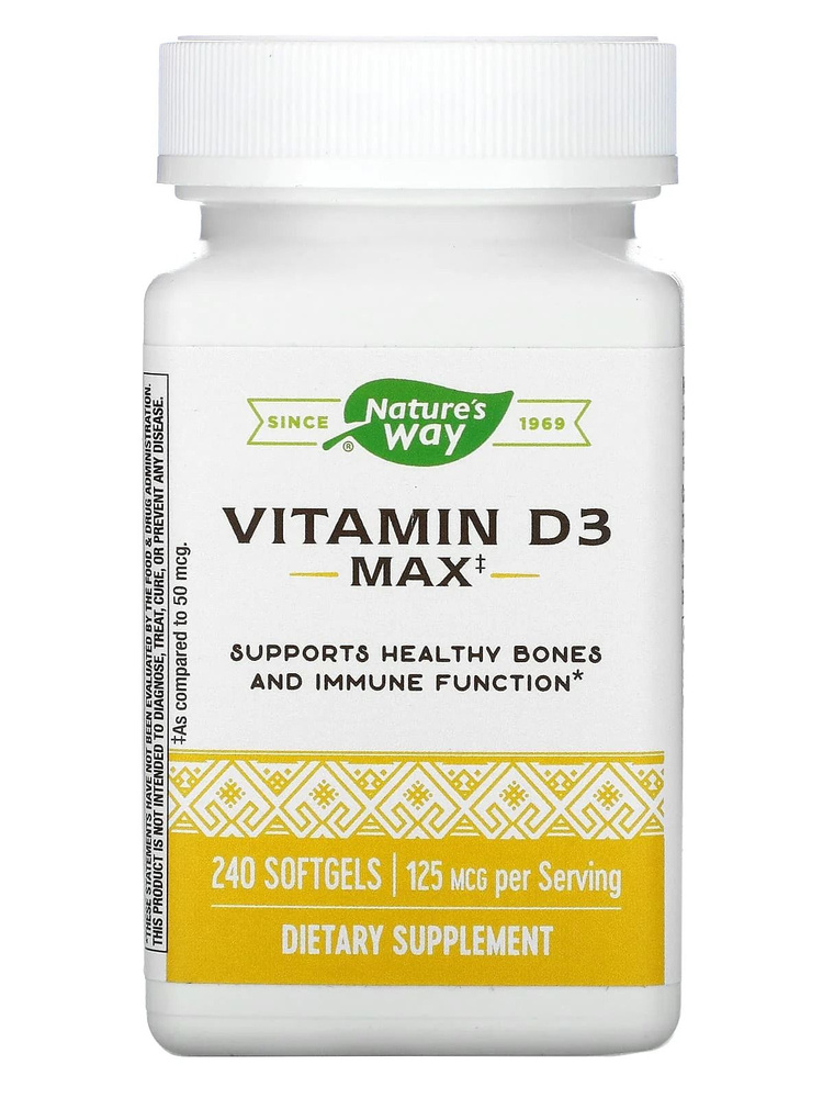 Витамин D Nature's Way Vitamin D3 Max 240 капсул - купить с доставкой ...
