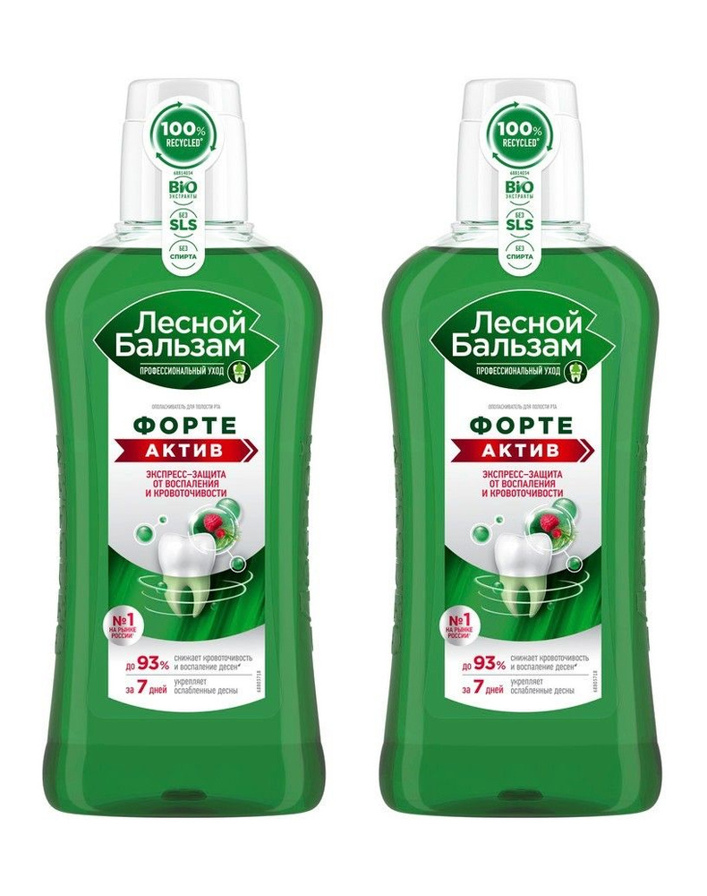 Лесной бальзам Ополаскиватель для полости рта Форте Актив, экспресс ...