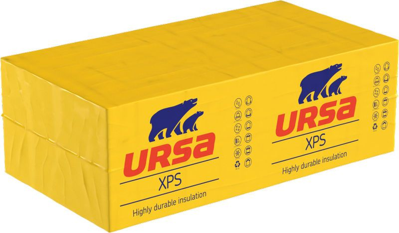 Экструдированный пенополистирол, утеплитель для стен, плиты теплоизоляционные УРСА (XPS) URSA N-III-L-pro #1