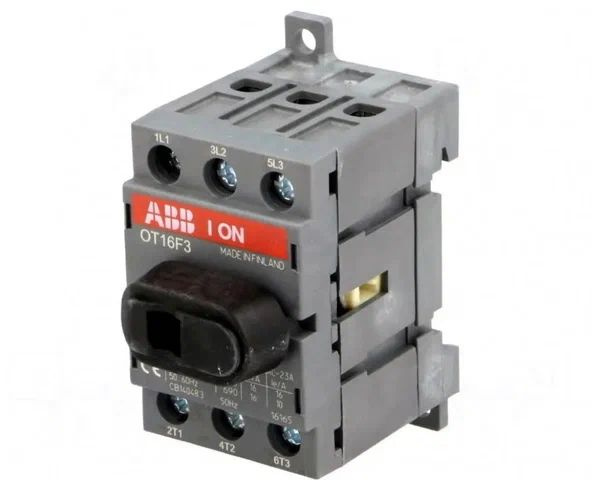 Рубильник ABB OT16F3 3п 16А на DIN-рейку с рукояткой перекидной ...