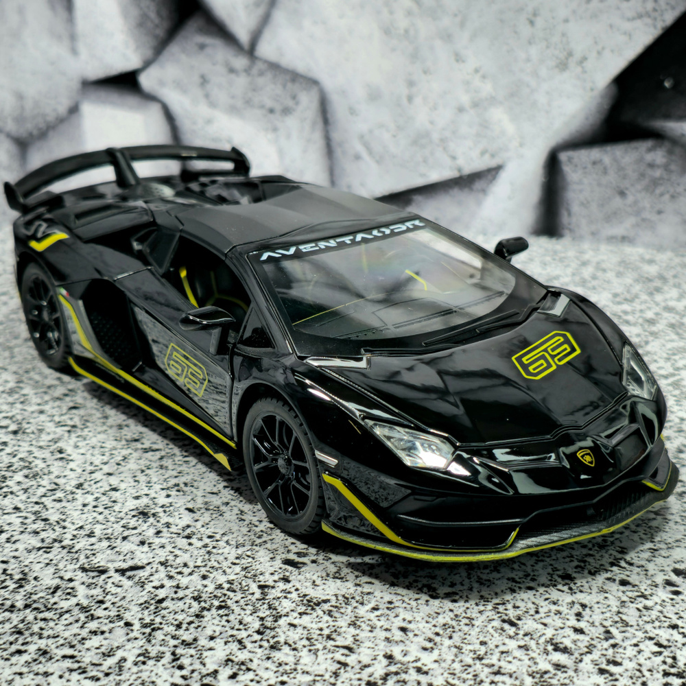 Машинка Lamborghini Aventador 1:24 металлическая Ламборгини 1:24 - купить с  доставкой по выгодным ценам в интернет-магазине OZON (1513356888)