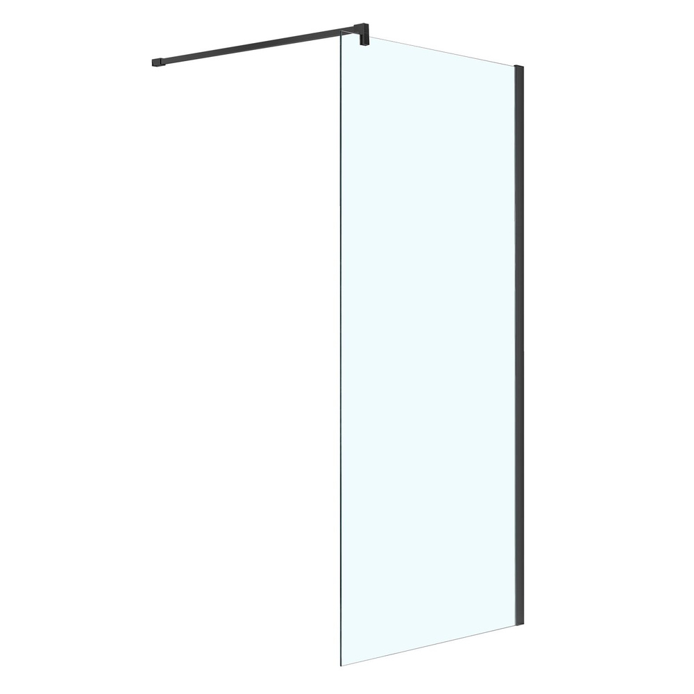 Душевая перегородка Azario CHICAGO Walk-in 700x1950 прозрачное стекло 8 мм, цвет профиля черный (AZ-NAR6310 #1