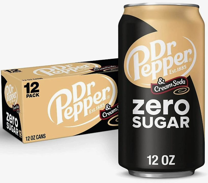 Газированный напиток Dr.Pepper Cream Soda Zero Крем без сахара США, 355 мл 12шт  #1