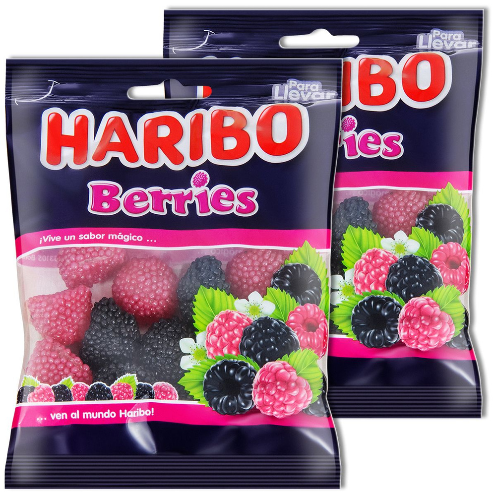 Жевательный мармелад Haribo Berries ягоды, 100 г, 2 шт. #1