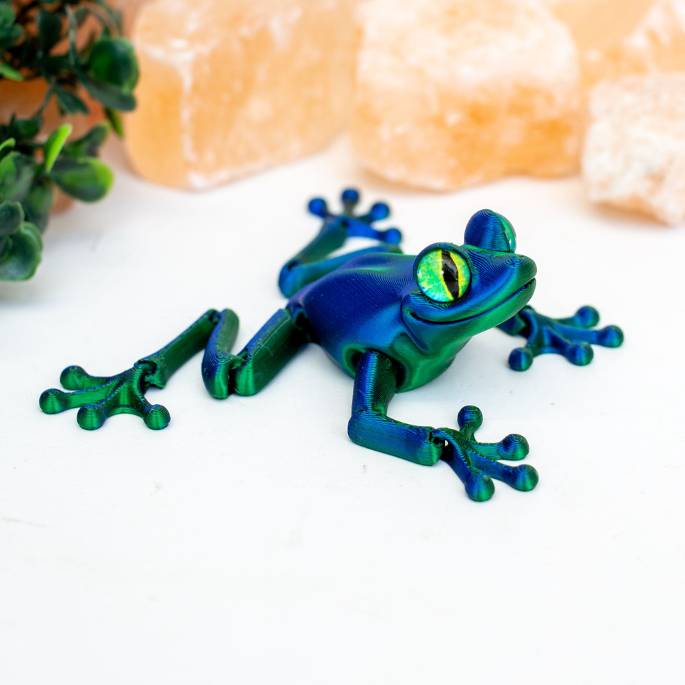 Подвижная лягушка антистресс с живыми глазами шелковая - купить с ...