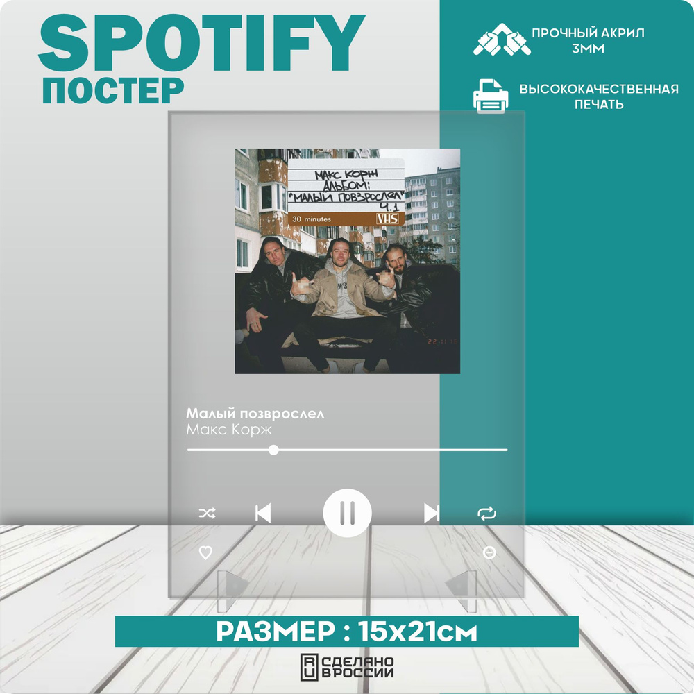 Spotify poster постер трек Макс Корж Малый повзрослел #1