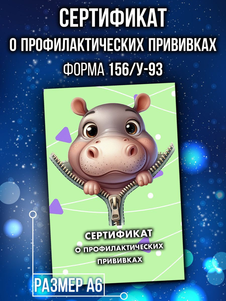 Сертификат о профилактических прививках Аурасо для детей, форма 156/у ...