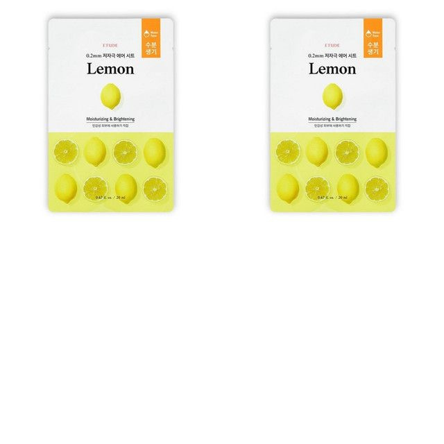 Etude Тканевая маска с экстрактом лимона, 0.2 Therapy Air Mask Lemon, 20 мл, 2 шт  #1