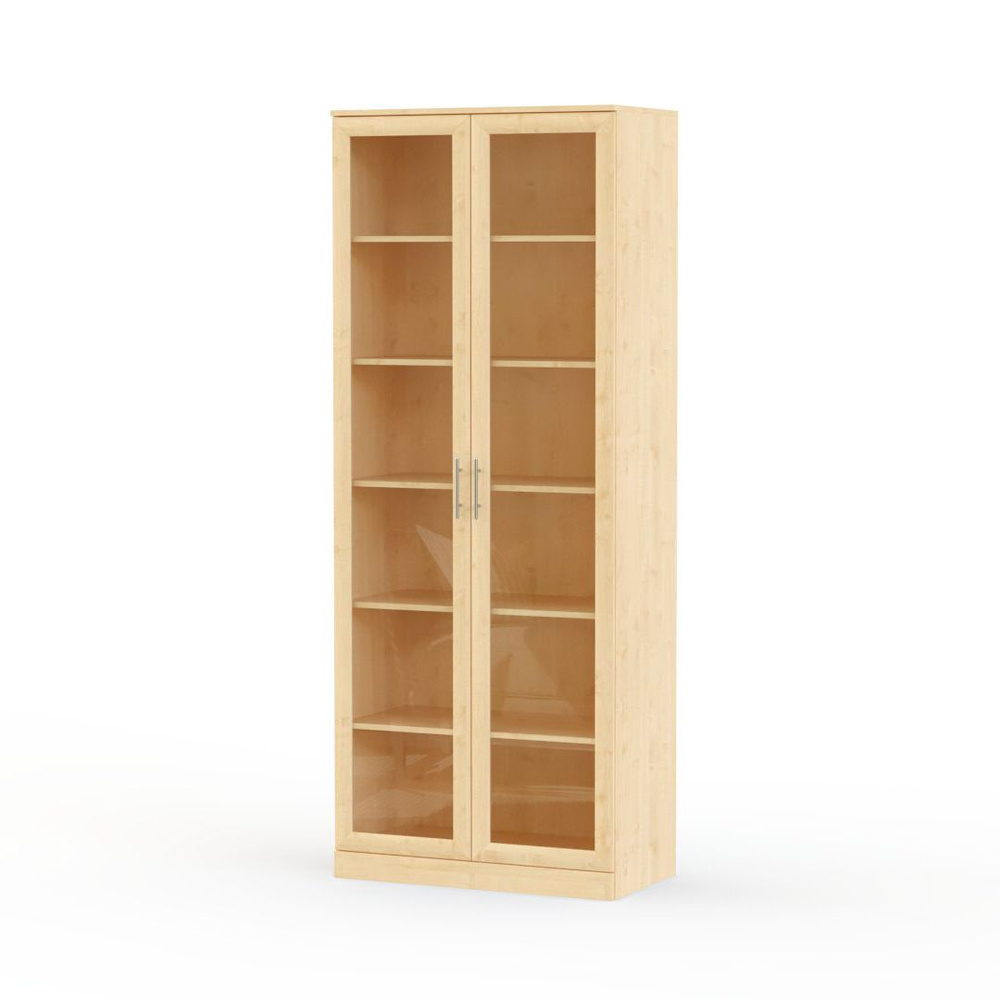 Шкаф книжный BestMebel Книжный шкаф со стеклом BMS, 80x35x200 см ...