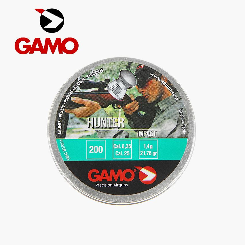 Пули для пневматики 6.35 мм, Gamo Hunter 200 шт. #1