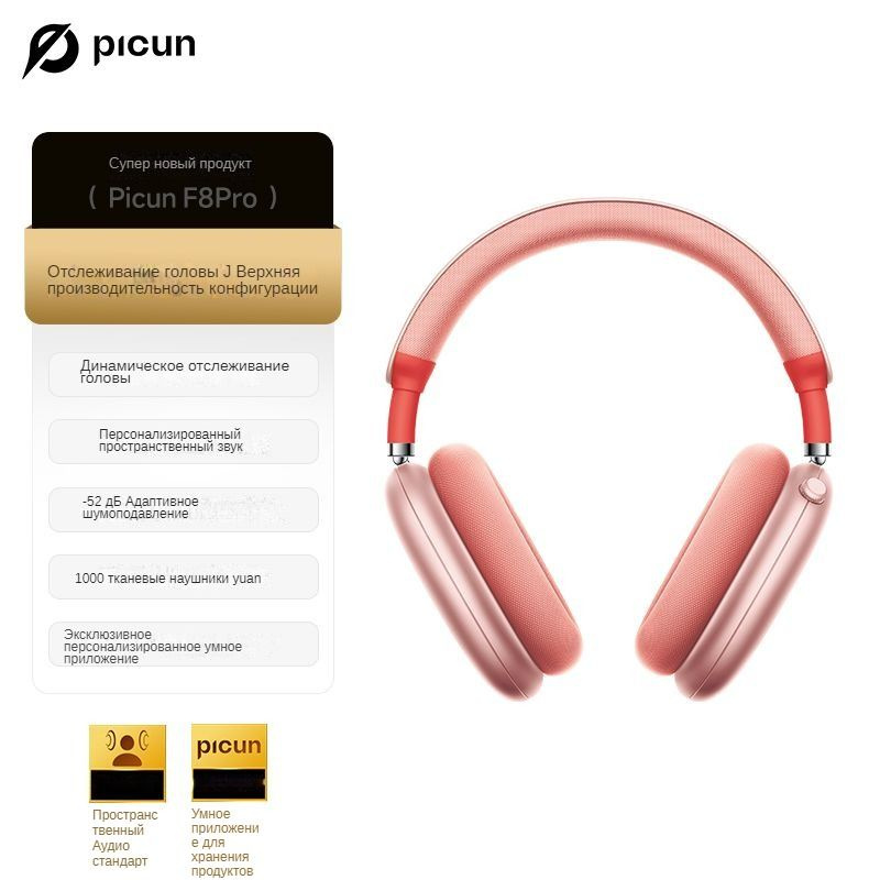 Hаушники игровые,PICUN F8 оголовье полный Over-Ear ANC активное шумоподавление-52 дБ  #1