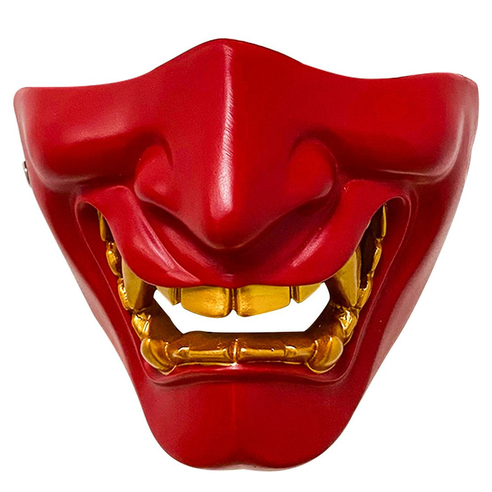 Японская маска демона Ханья на хеллоуин, самурайская полумаска купить c ...