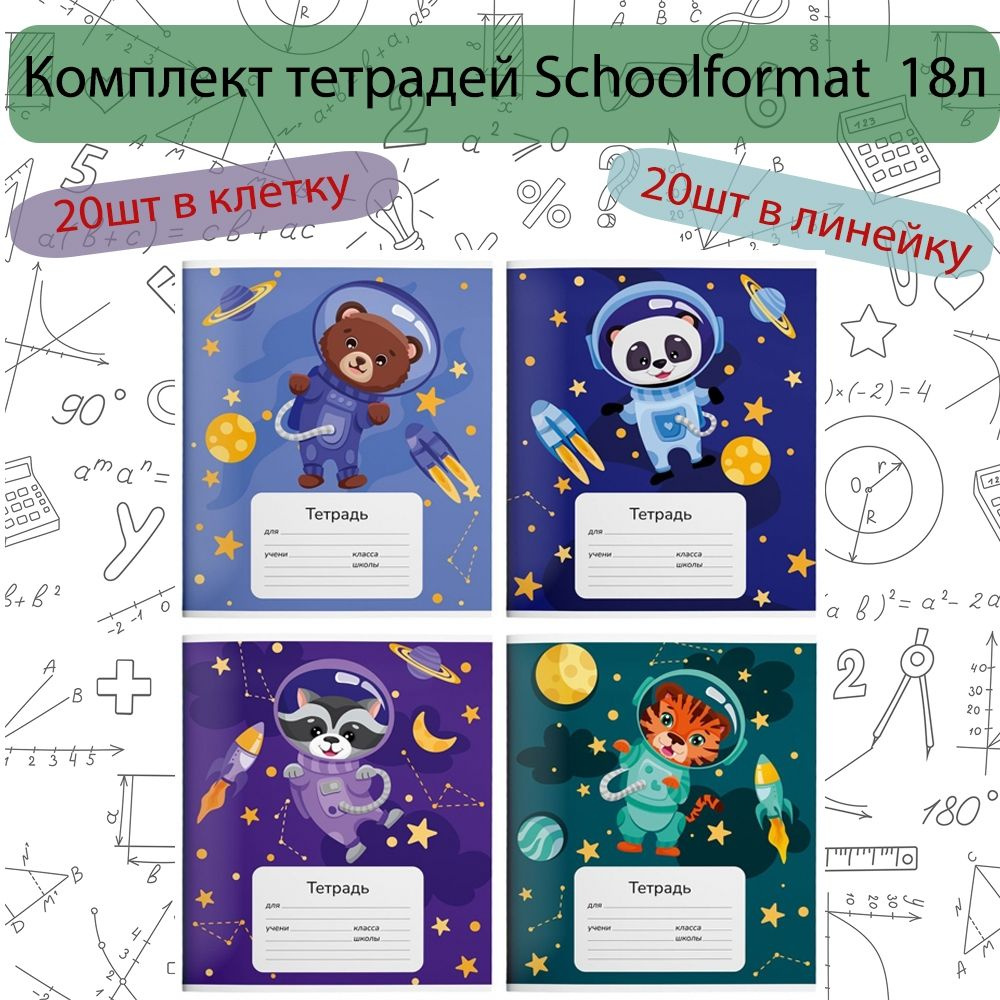 Schoolformat Набор тетрадей, 1 шт., листов: 18 #1