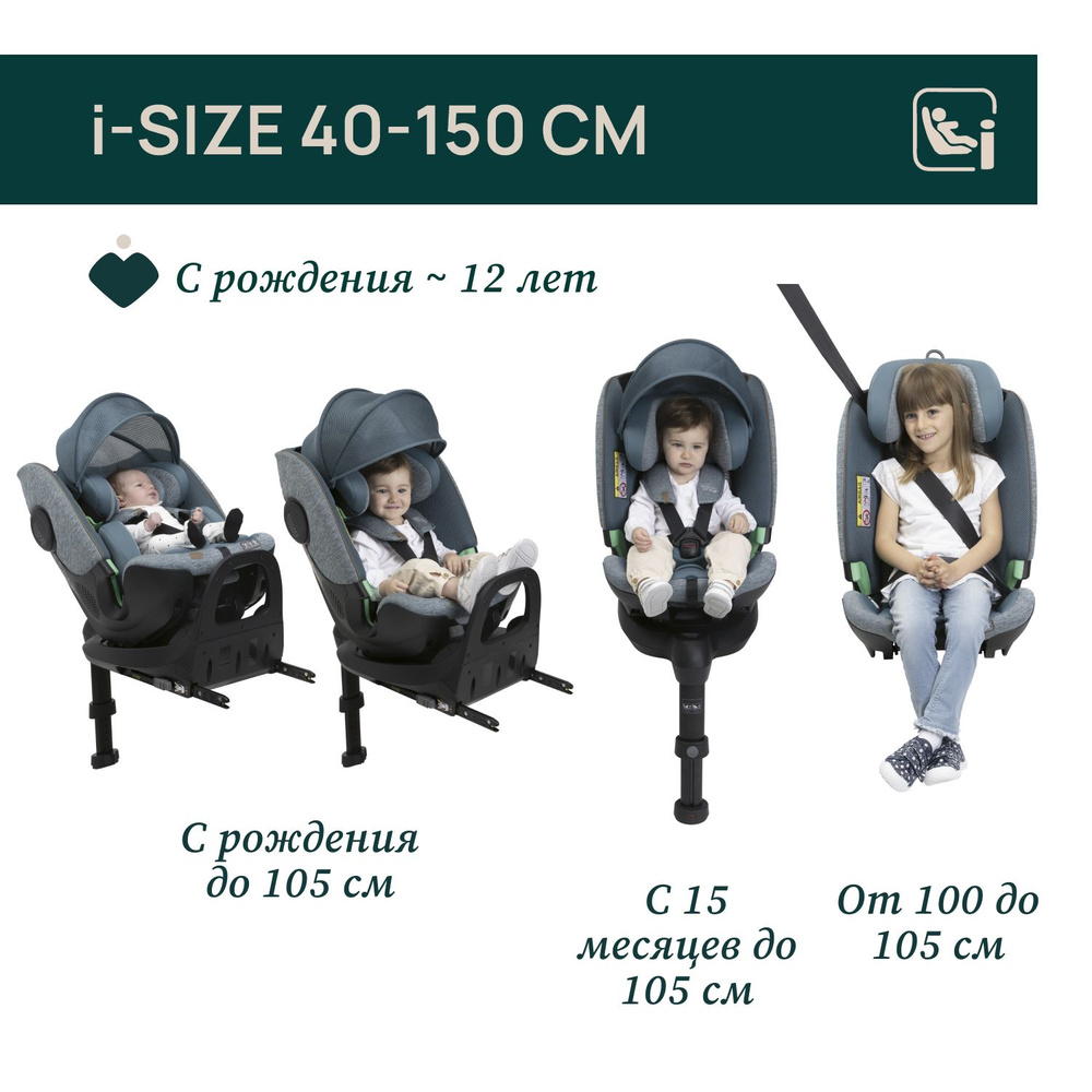 Детское автокресло Chicco Bi-Seat Air с Isofix, 0-36 кг, Black Air #1
