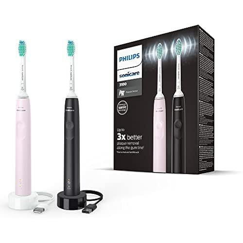 Philips Электрическая зубная щетка Philips Sonicare 3100 — 2 электрические зубные щетки Sonic цвета «Черный #1