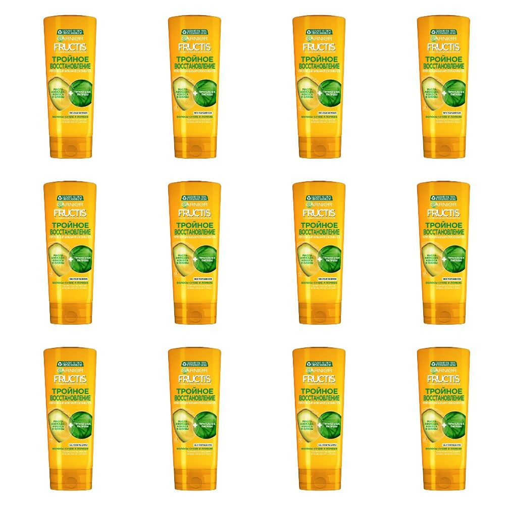 Fructis Бальзам для волос Тройное восстановление, 387 мл, 12 шт. в коробке  #1