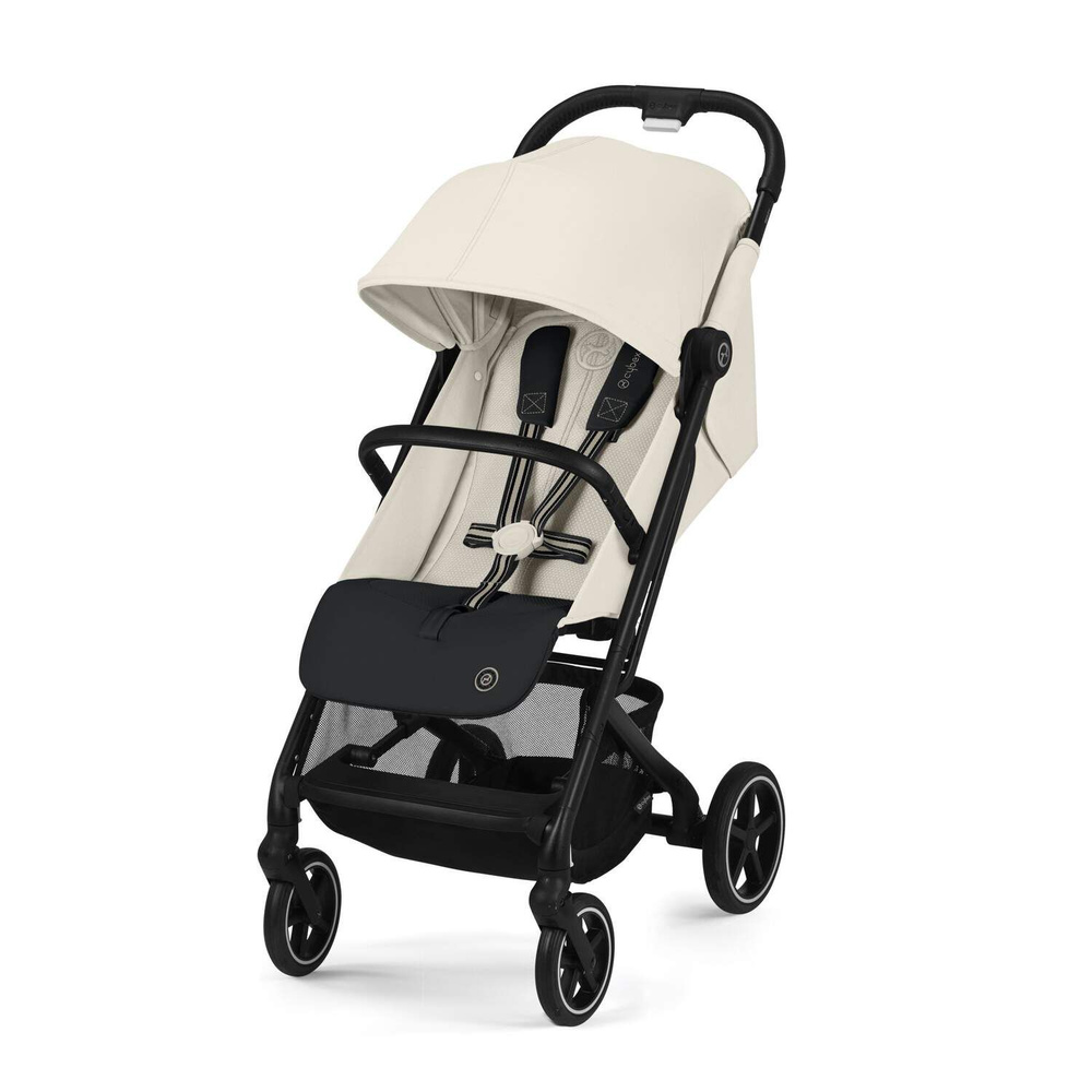 Cybex Beezy 2 2024 Canvas White с увеличенными колёсами, с дождевиком, коллекция Cybex Gold, компактная #1