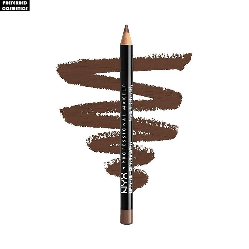 Тонкий карандаш для губ NYX PROFESSIONAL MAKEUP, стойкая кремовая подводка для губ - 820 Espresso  #1