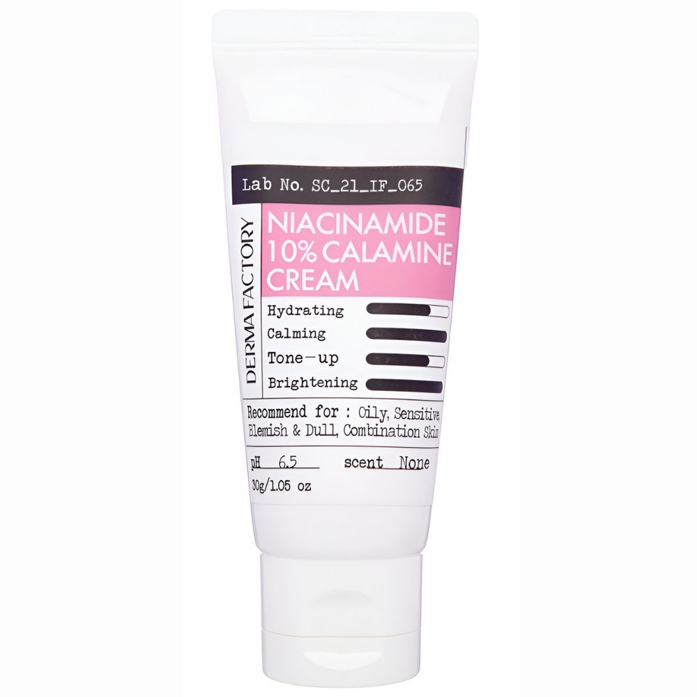Крем для лица с ниацинамидом 10% и каламином Derma Factory Niacinamide ...