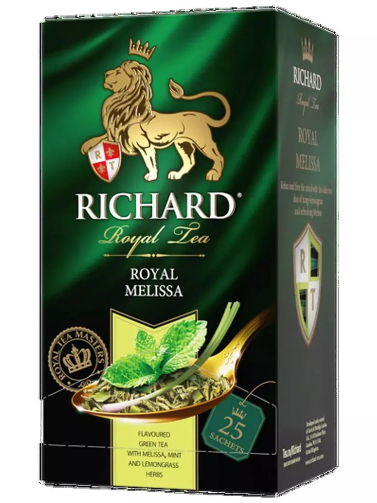 Чай зеленый RICHARD Royal Melissa с мятой и цедрой, 25пак - купить с ...