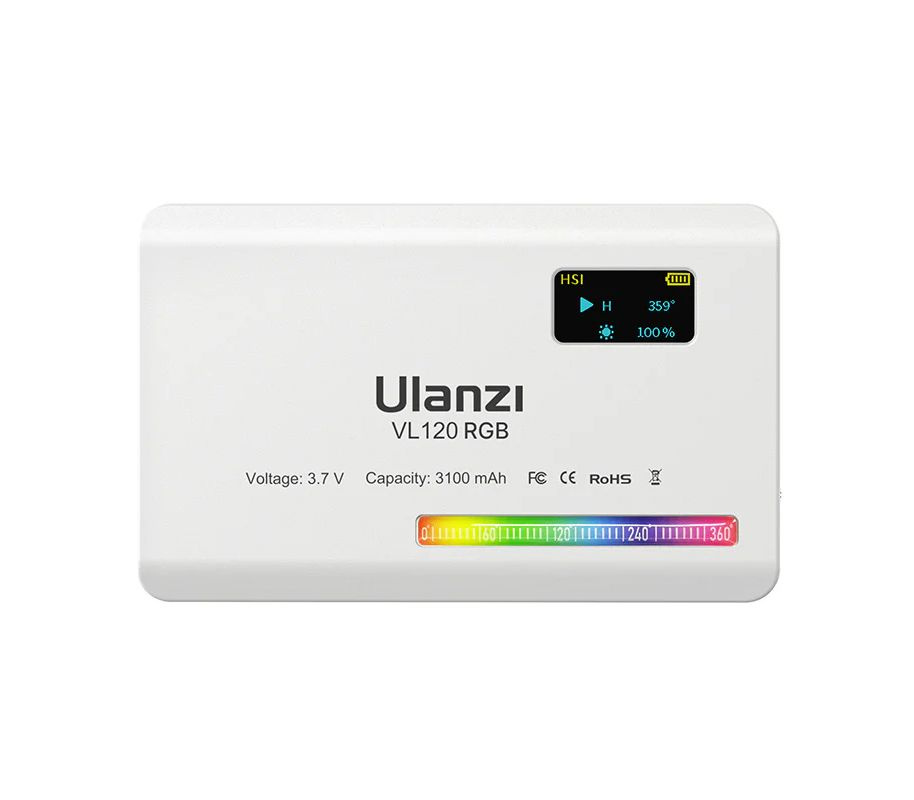 Осветитель Ulanzi VL120 RGB, светодиодный, 3100 мАч, 2500-9000К, белый  #1