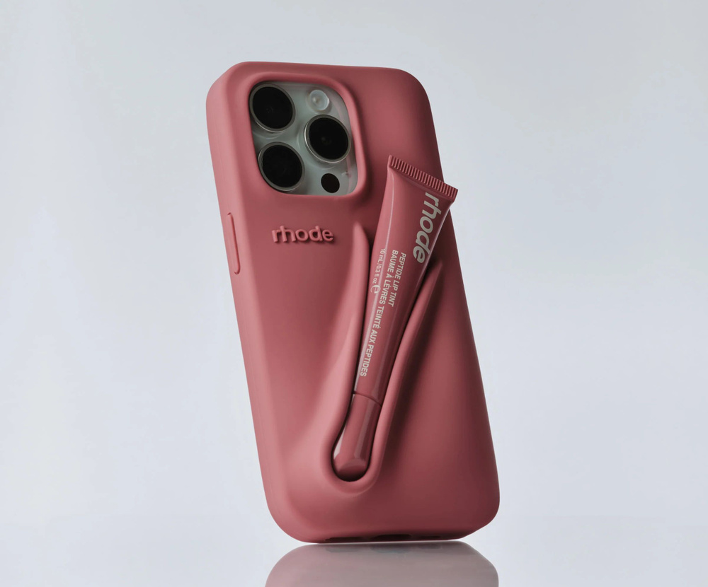 iPhoneアクセサリー rhode skin iPhone case 14 Pro Salty Tan Rhode Lip Case Silicone iPhone Case Salty Tan - FW24 - US