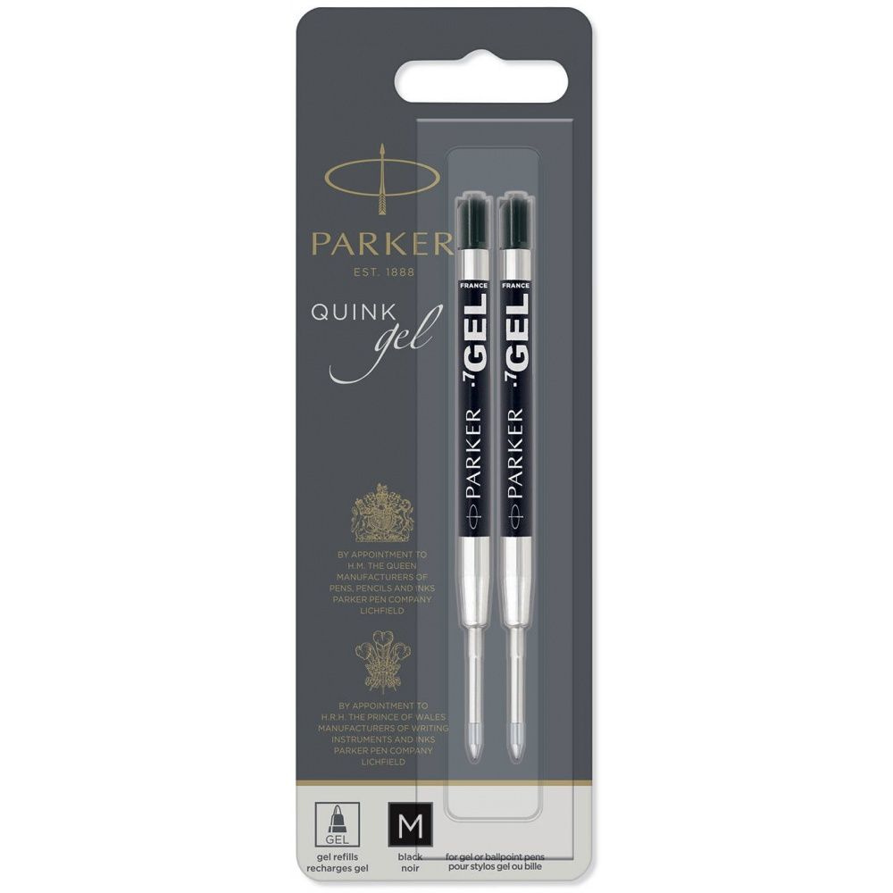 Черный гелевый стержень Parker Quink Gel Pen Refill Z05, 2 шт. в блистере (M) 1950362  #1