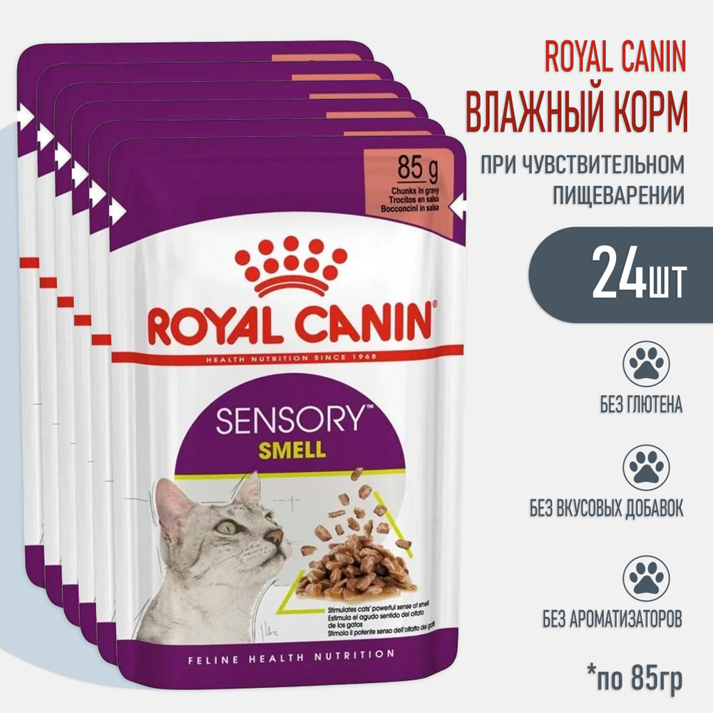 Royal Canin Sensory Smell Консервированный корм для кошек старше 12 месяцев с мясным и рыбным соусом #1