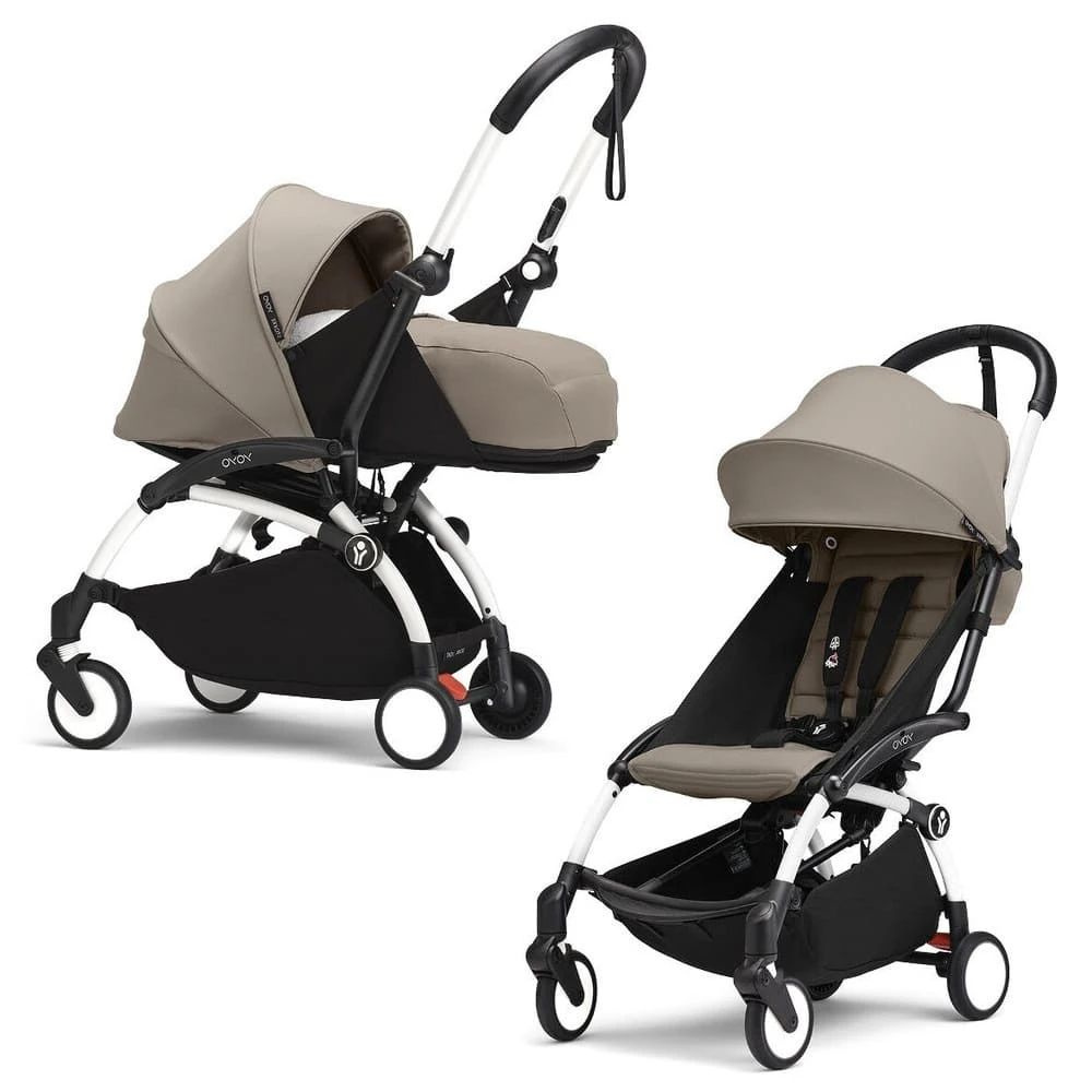 Коляска 2в1 Stokke YOYO 3 c мягкой люлькой New Born Pack White Taupe #1