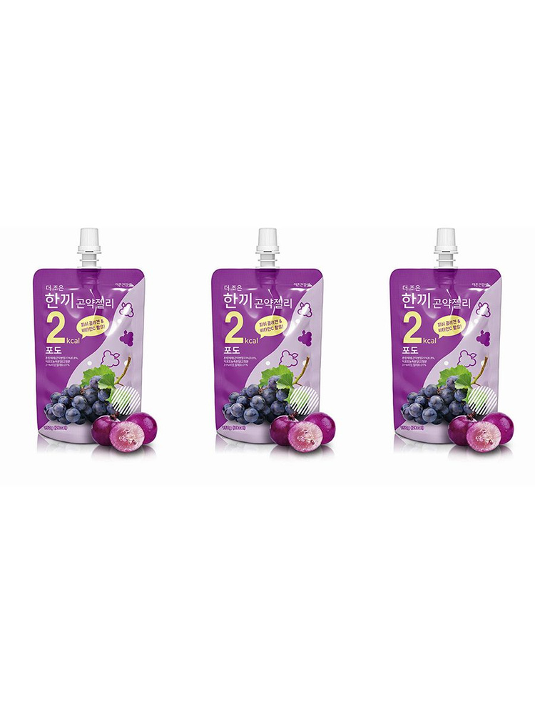 Питьевое желе THEZOEN Diet Konjac Jelly Grapes Flavor со вкусом винограда, 3 шт x 150 мл  #1