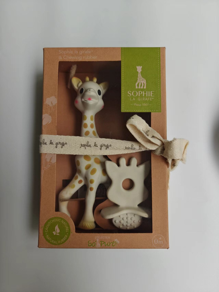 17.5cm(Две штуки) зубы из натурального каучука Sophie Giraffe, герметичная упаковка, Sophie La Giraffe #1