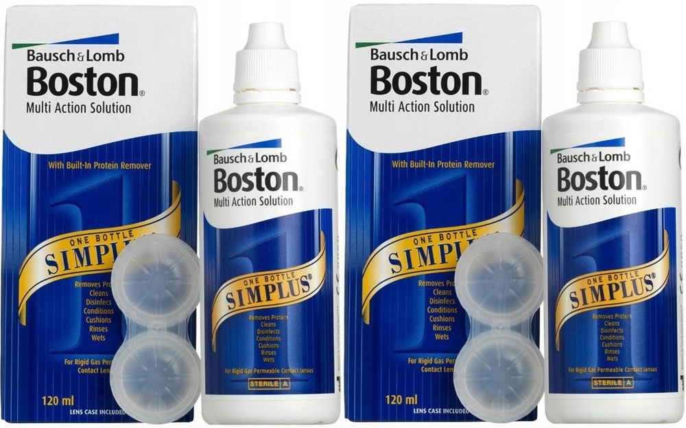 Раствор для жестких линз Boston Simplus 120 ml (2 шт) #1