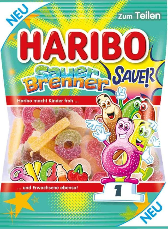 Мармелад жевательный Haribo Кислые Колечки Sauerbrenner 160гр Германия  #1