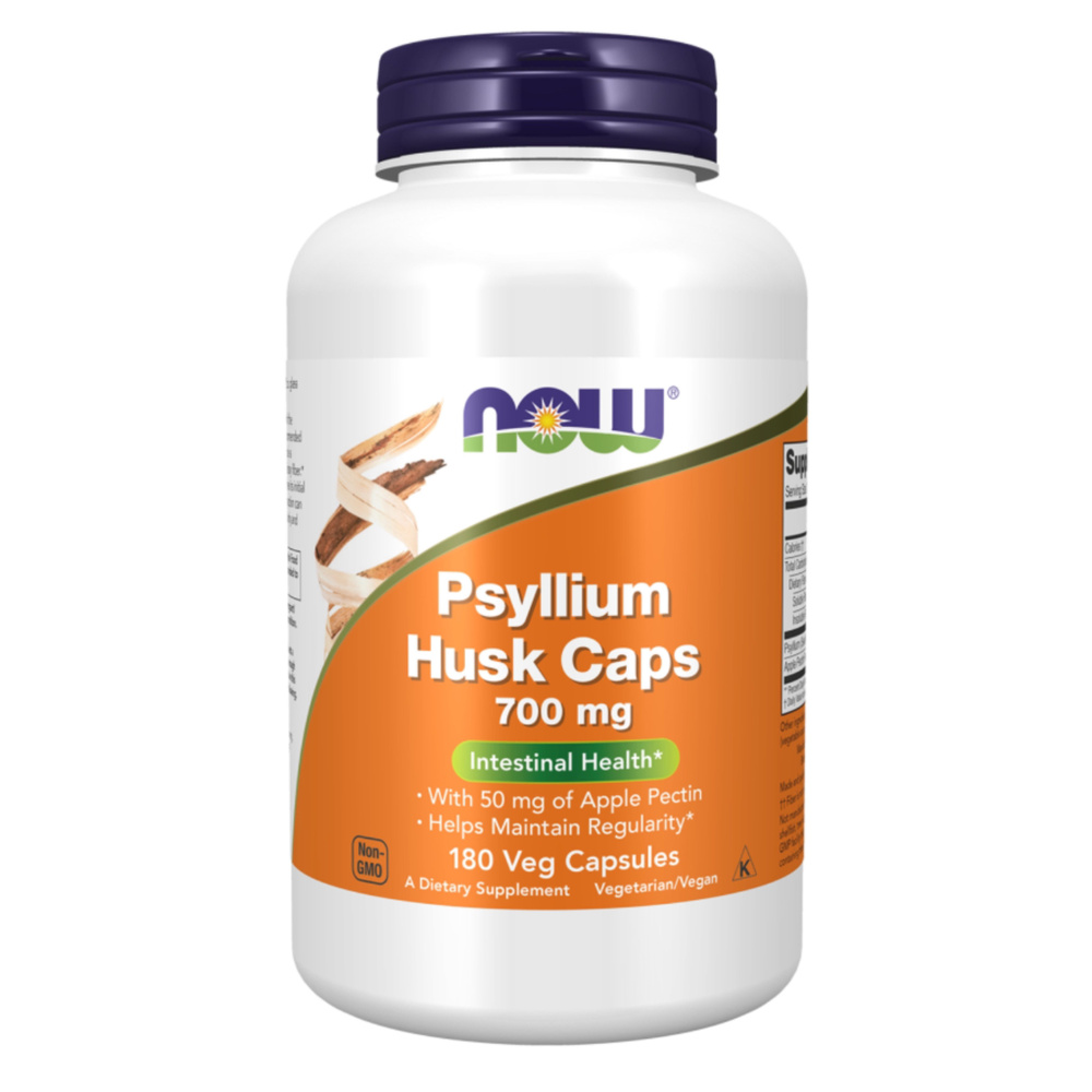 NOW Psyllium Husk Caps, Псиллиум 700мг - 180капс #1