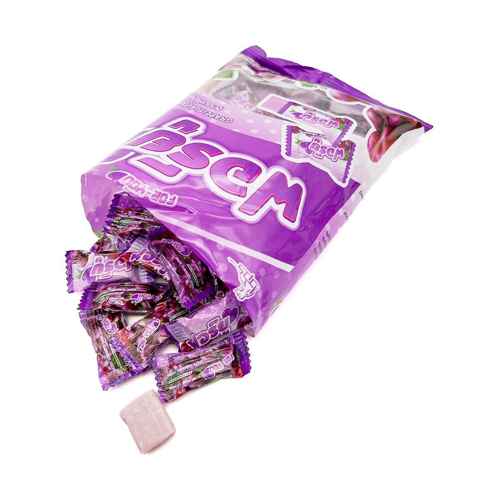 Boonprasert Конфета жевательная со вкусом винограда For You Grape Flavoured Chews (50 шт), 140 г  #1