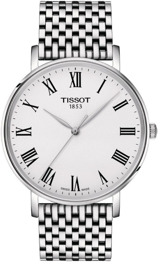 Tissot Часы наручные Кварцевые Швейцарские кварцевые наручные мужские часы Tissot Everytime T143.410.11.033.00 #1