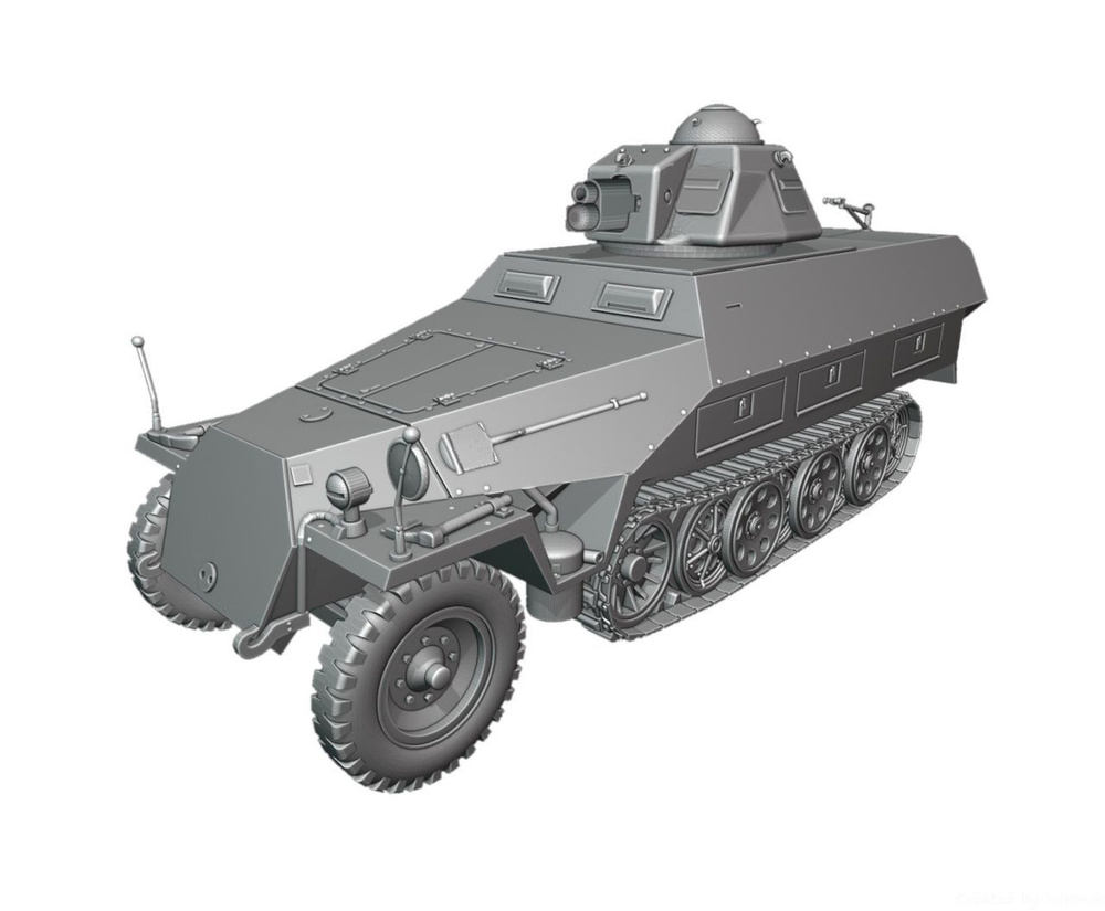 Sd.Kfz.251D Ausf D. с башней R35 Сборная модель в масштабе 1:72 #1