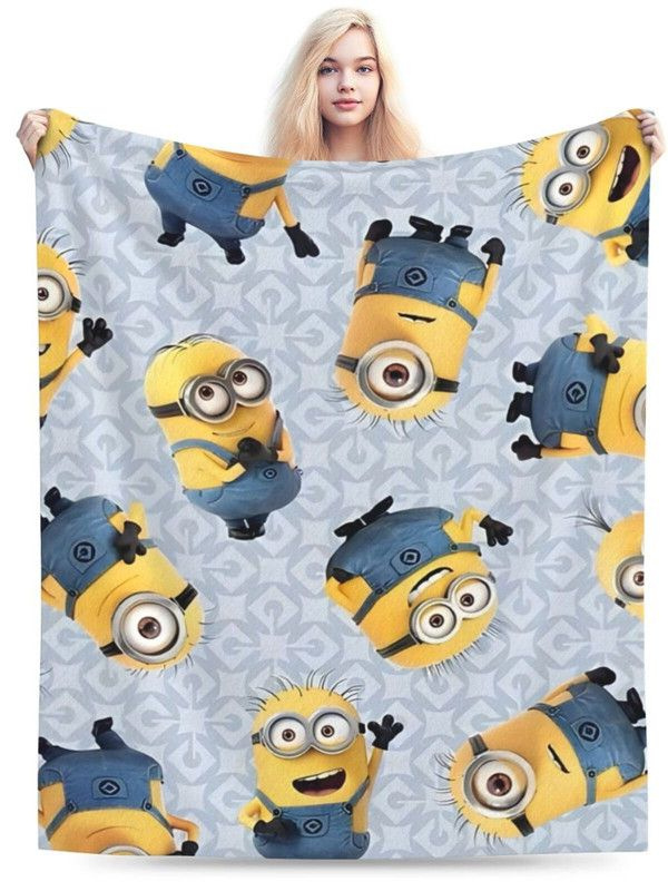 MXEB Плед Minions Пледы Миньоны , Фланель, 150х125 см #1