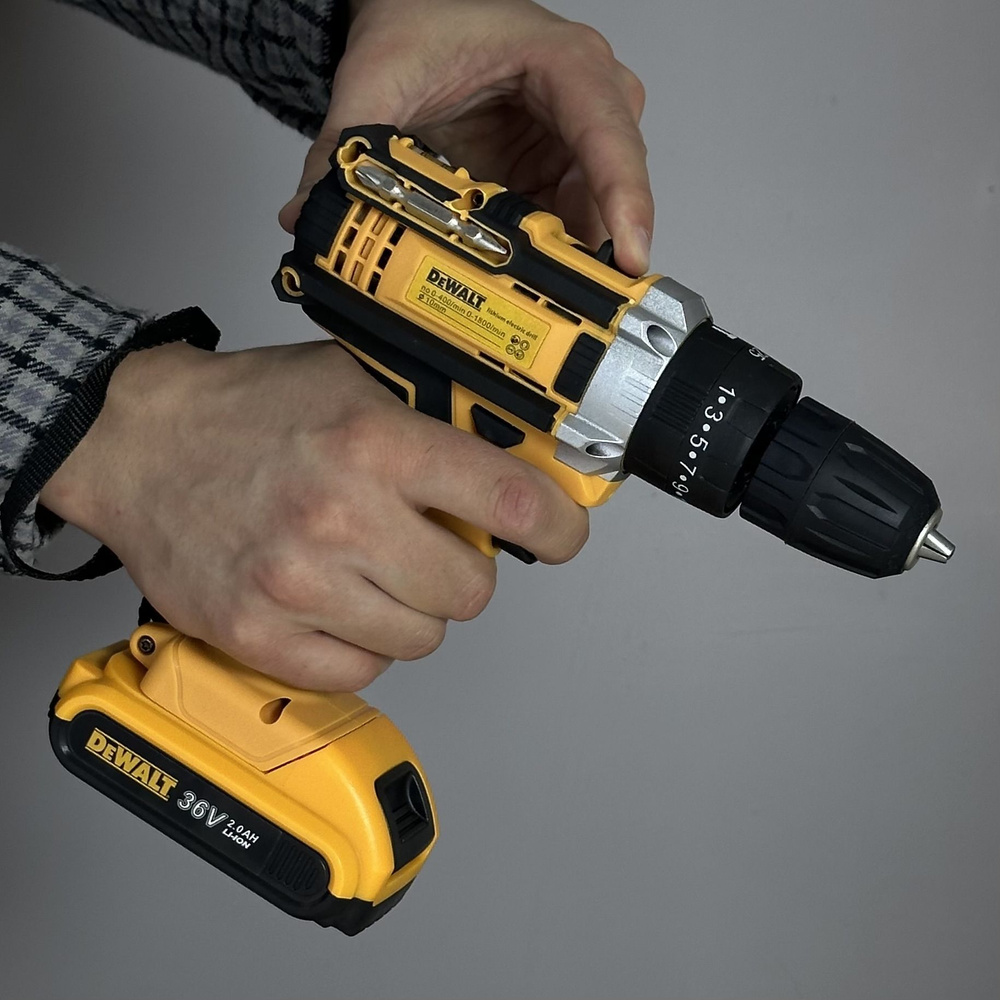 Шуруповерт аккумуляторный / Дрель-шуруповерт DeWalt 18V, шуруповерт Девольт 18в  #1