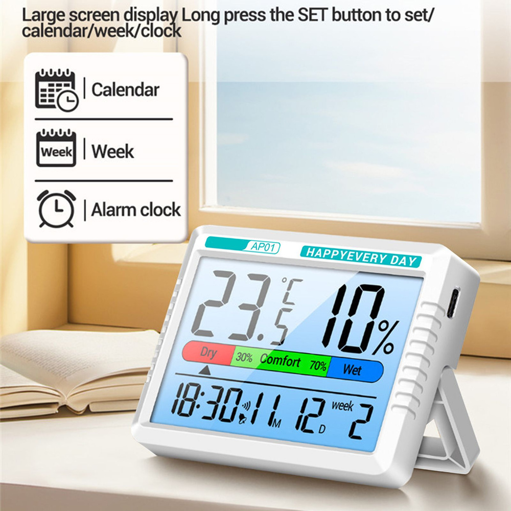 Термометр с выносным (уличным, внешним) датчиком, гигрометр электронный ...