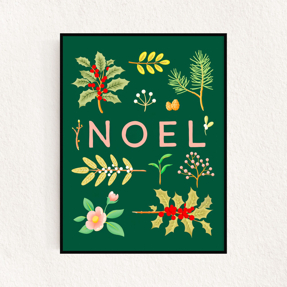 Постер "Green Noel", 40х50см #1