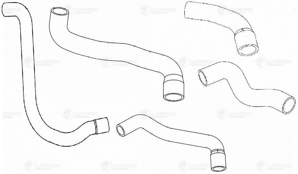 Патрубки охлаждения для Лада Vesta NG (23-) 1.8i AT (EPDM, комплект, 5 шт.)  #1